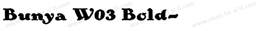 Bunya W03 Bold字体转换